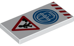 LEGO® los onderdeel Tegel met Motief Wit 87079pb0704