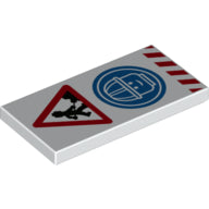 LEGO® los onderdeel Tegel met Motief Wit 87079pb0704