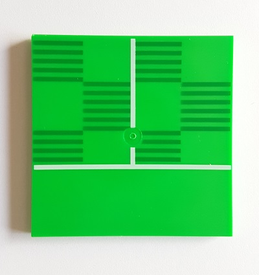 LEGO® los onderdeel Tegel met Motief Fel Groen 10202pb015