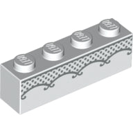 Plaatje in Gallery viewer laden, LEGO® los onderdeel Steen met Motief in kleur Wit 3010pb282