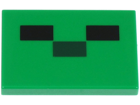 LEGO® los onderdeel Tegel met Motief Groen 26603pb071