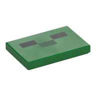 Plaatje in Gallery viewer laden, LEGO® los onderdeel Tegel met Motief Groen 26603pb071