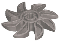 LEGO® los onderdeel Propellor in kleur Zilver 41530