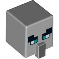Plaatje in Gallery viewer laden, LEGO® Hoofd Aangepast Licht Blauwachtig Grijs 23766pb005