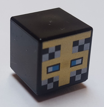 Plaatje in Gallery viewer laden, LEGO® los onderdeel Hoofd Aangepast Zwart 19729pb030