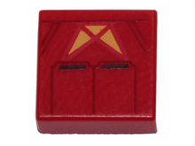 Plaatje in Gallery viewer laden, LEGO® los onderdeel Tegel met Motief in kleur Rood 3070pb139
