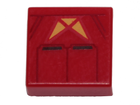 LEGO® los onderdeel Tegel met Motief in kleur Rood 3070pb139