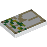 LEGO® los onderdeel Tegel met Motief in kleur Wit 26603pb077