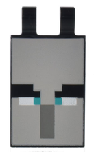 Plaatje in Gallery viewer laden, LEGO® onderdeel Tegel Aangepast met Motief Zwart 30350bpb108