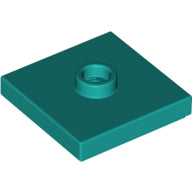 Plaatje in Gallery viewer laden, LEGO® los onderdeel Plaat Aangepast Donker Turkoois 87580