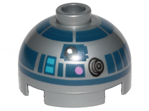 LEGO® los onderdeel Steen Rond met Motief Zilver 553pb037