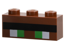 Plaatje in Gallery viewer laden, LEGO® onderdeel Steen met Motief Roodachtig Bruin 3622pb121