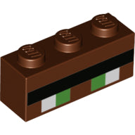 Plaatje in Gallery viewer laden, LEGO® onderdeel Steen met Motief Roodachtig Bruin 3622pb121