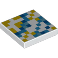 Plaatje in Gallery viewer laden, LEGO® los onderdeel Tegel met Motief Wit 3068bpb1322