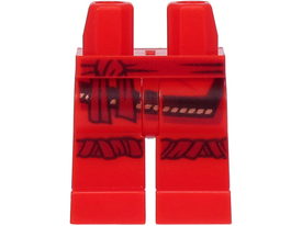 LEGO® los onderdeel Benen met Motief Rood 970c00pb1136