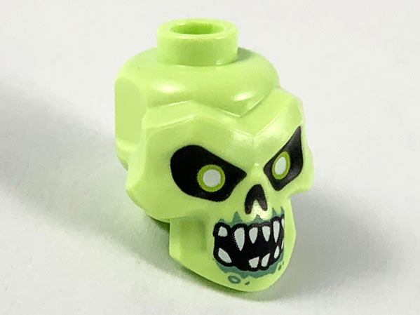 LEGO® onderdeel Hoofd Aangepast Geelachtig Groen 43693pb05