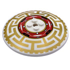 LEGO® los onderdeel Schaal met Motief in kleur Wit 3961pb12