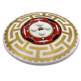 LEGO® los onderdeel Schaal met Motief in kleur Wit 3961pb12