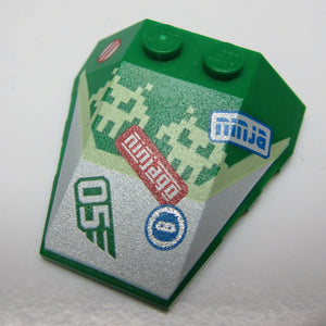 LEGO® los onderdeel Wig met Motief in kleur Groen 48933pb033