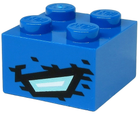 LEGO® los onderdeel Steen met Motief Blauw 3003pb110