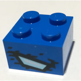 LEGO® los onderdeel Steen met Motief Blauw 3003pb110