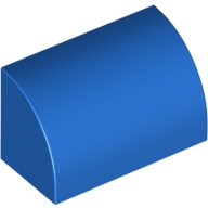 Plaatje in Gallery viewer laden, LEGO® los onderdeel Dakpan Gebogen in kleur Blauw 37352