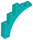 LEGO® los onderdeel Steen Boog in kleur Donker Turkoois 2339
