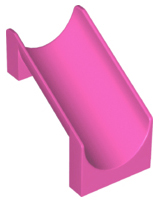 LEGO® los onderdeel Glijbaan in kleur Donker Roze 27976