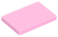 LEGO® los onderdeel Tegel Algemeen in kleur Fel Roze 26603
