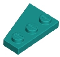 LEGO® los onderdeel Wig Plaat in kleur Donker Turkoois 43722