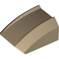 LEGO® los onderdeel Dakpan Gebogen Donker Geelbruin 30602