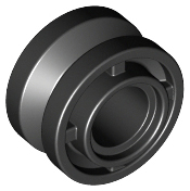 LEGO® los onderdeel Wiel in kleur Zwart 42610