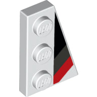 Plaatje in Gallery viewer laden, LEGO® los onderdeel Wig Plaat met Motief Wit 43722pb01