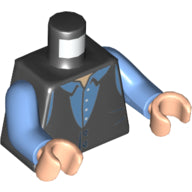 Plaatje in Gallery viewer laden, LEGO® los onderdeel Lijf met Motief Zwart 973pb3726c01