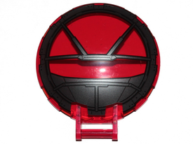 LEGO® onderdeel Schaal met Motief Doorzichtig Rood 18675pb19