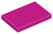 LEGO® los onderdeel Tegel Algemeen in kleur Magenta 26603