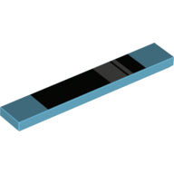 Plaatje in Gallery viewer laden, LEGO® onderdeel Tegel met Motief Medium Azuurblauw 6636pb207