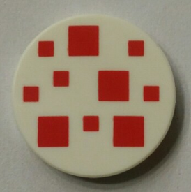 LEGO® los onderdeel Tegel Rond met Motief Wit 14769pb295