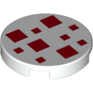 LEGO® los onderdeel Tegel Rond met Motief Wit 14769pb295