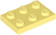 LEGO® los onderdeel Plaat Algemeen Helder Lichtgeel 3021