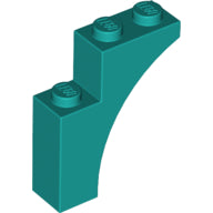 Plaatje in Gallery viewer laden, LEGO® los onderdeel Steen Boog Donker Turkoois 13965