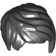 Plaatje in Gallery viewer laden, LEGO® los onderdeel Haar in kleur Zwart 37823