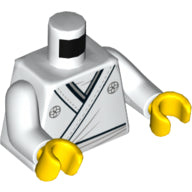 Plaatje in Gallery viewer laden, LEGO® los onderdeel Lijf met Motief Wit 973pb3766c01