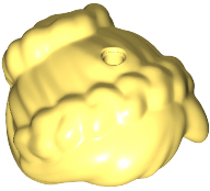 Plaatje in Gallery viewer laden, LEGO® los onderdeel Haar in kleur Helder Lichtgeel 92260