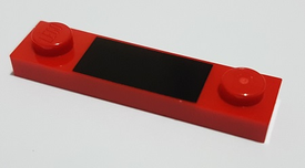LEGO® onderdeel Plaat Aangepast met Motief Rood 92593pb038