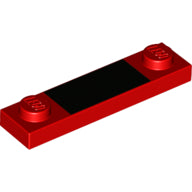 LEGO® onderdeel Plaat Aangepast met Motief Rood 92593pb038