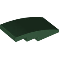 LEGO® los onderdeel Dakpan Gebogen Donkergroen 93606