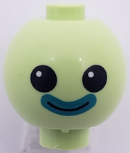 Plaatje in Gallery viewer laden, LEGO® Steen Rond met Motief Geelachtig Groen 20953pb04