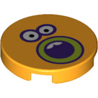 LEGO® Tegel Rond met Motief Helder Licht Oranje 14769pb314