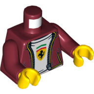 Plaatje in Gallery viewer laden, LEGO® los onderdeel Lijf met Motief Donkerrood 973pb3926c01